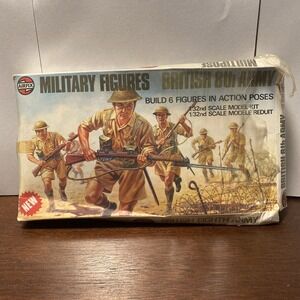 Vintage 1975 AIRFIX Military Figures British Eighth Army Model Kit 1:32 03501-7